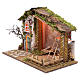 Nativity scene setting house with red roof and barn 35x50x25 cm s2