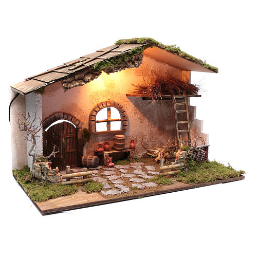 Hut for nativity scene 50x75x45 cm 3