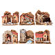 Group of little coloured houses - set of 6 pieces 15x10x10 cm s1