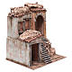 Nativity scene house with stairs and doors  40x35x30 cm s3