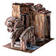 Casetta presepe ponte sul fiume 25x30x15 presepe 12 cm s3