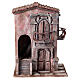 Little nativity scene house with staircase  35x30x20 cm s1
