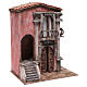 Nativity scene house with staircase and balcony 45x35x25 cm s3