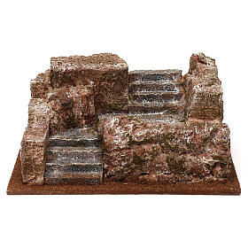 Scalinata tipo roccia presepe 12 cm 10x25x15