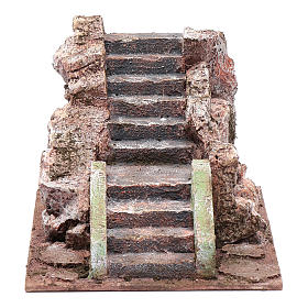 Häuser, Szenen und Geschäfte für Krippe: Alte Treppe für Krippe 10x15x20cm