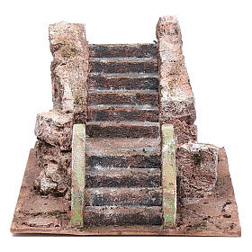 Häuser, Szenen und Geschäfte für Krippe: Alte Treppe für Krippe 10x15x25cm