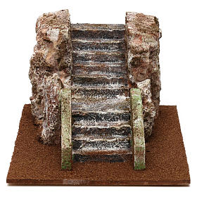 Casas, ambientaciones y tiendas: Escalera del belén antigua 10x15x25 cm