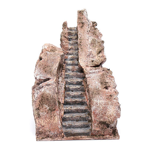 Scaletta tipo roccia antica presepe 10 cm 20x15x20 cm 1