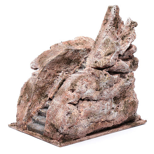 Scaletta tipo roccia antica presepe 10 cm 20x15x20 cm 2