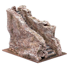 Escada antiga tipo rocha presépio 20x20x25 cm