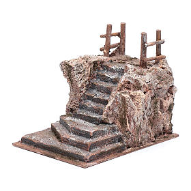 Nativity scene stairway with little square 15x15x20 cm