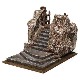 Scala presepe con piazza 15x20x25 per statue 12 cm