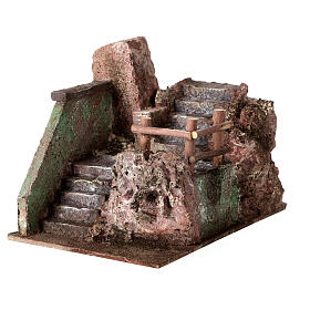 Treppe für Krippe auf Stein 15x20x15cm