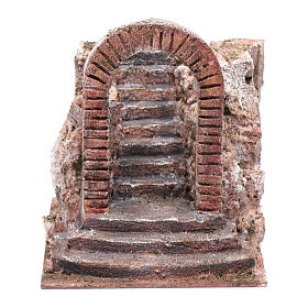 Nativity scene stairway with arch 15x15x20 cm