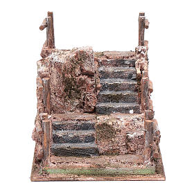 Nativity scene staircase with railing 15x15x20 cm