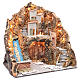 Neapolitan nativity scene setting 45x45x30 cm with pump and lights s3