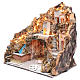 Neapolitan nativity scene setting 45x45x30 cm with pump and lights s2