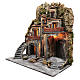 Borgo per presepe napoletano 75x80x40 cm con porte in legno s2