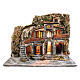 Neapolitan nativity scene village with wooden doors and fountains s1