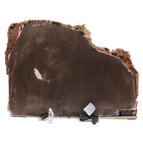 Borgo presepe napoletano con porte in legno e fontane 4