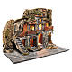 Neapolitan nativity scene village with wooden doors and fountains s3