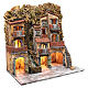 Neapolitan nativity scene setting with lights and waterfall 70x65x40 cm s3