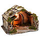 Neapolitan nativity scene hut 35x25x20 cm s3