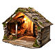 Hut with pointed roof and trough 50x40x35 cm for Neapolitan nativity scene s2