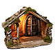 Hut with pointed roof and trough 50x40x35 cm for Neapolitan nativity scene s3