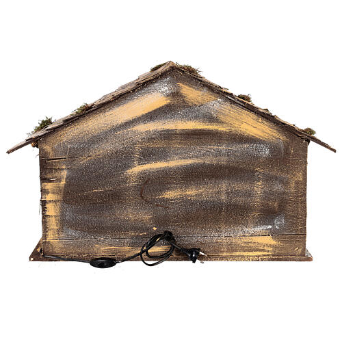 Hut with trough and light 45x60x50 cm for Neapolitan nativity scene 5