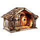 Hut with trough and light 45x60x50 cm for Neapolitan nativity scene s4