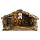 Hut with lights and trough for Neapolitan nativity scene  50x80x60 cm s1