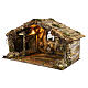Hut with lights and trough for Neapolitan nativity scene  50x80x60 cm s3