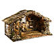 Hut with lights and trough for Neapolitan nativity scene  50x80x60 cm s4