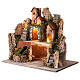 Nativity village with stable waterfall and steps 40x30x30 cm s3