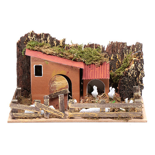 Set of 6 houses for nativity scene 15x20x15 cm 1