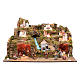 Nativity scene setting 50x80x45 cm with lights and pump s1