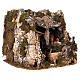 Krippenszenerie mit Wassermühle und Szene der Geburt Christi 30x35x25 cm s4