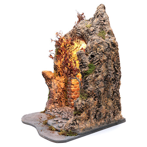 Hausportal mit Rindenbogen für neapolitanische Krippe 71x50x50 2