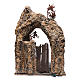 Arched door made in bark for Neapolitan nativity scene 71X50X50 cm s4