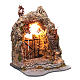 Arched door made in bark for Neapolitan nativity scene 71X50X50 cm s3