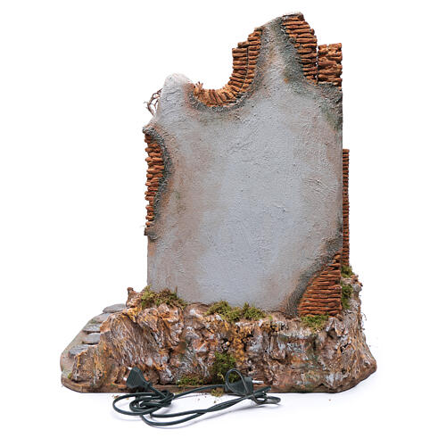 Szene mit Holztür und Dach für neapolitanische Krippe 65X60X65 cm 4