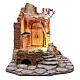 Neapolitan nativity scene setting with wooden roof  65X60X65 cm s1