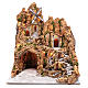 Neapolitan nativity scene setting with mill and hut 75x55x65 cm s1