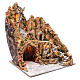 Neapolitan nativity scene setting with mill and hut 75x55x65 cm s3