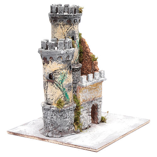 Castle with two towers 30x25x25 cm for Neapolitan nativity scene 3