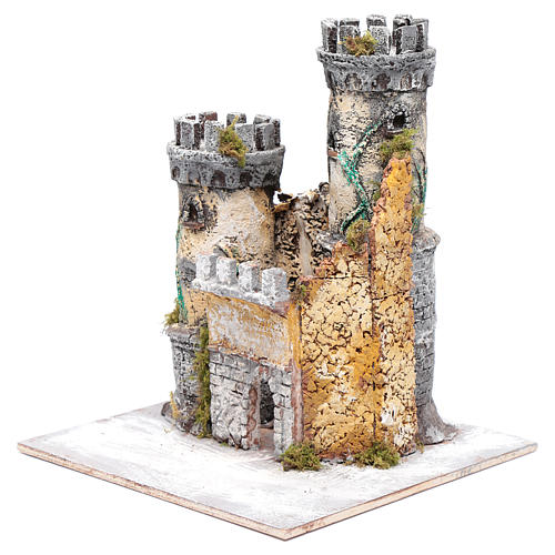 Castle with two towers 30x25x25 cm for Neapolitan nativity scene 2