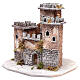Otoczenie zamek z trzema wieżami 25x25x25 cm, szopka z Neapolu s2