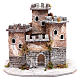 Cenário castelo três torres 25x28,5x22,5 cm presépio de Nápoles s1