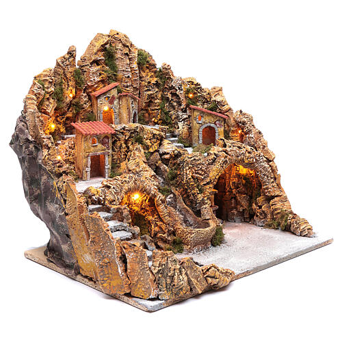 Nativity Setting Rustic Houses and Oven Neapolitan Nativity50X55X55 cm 3